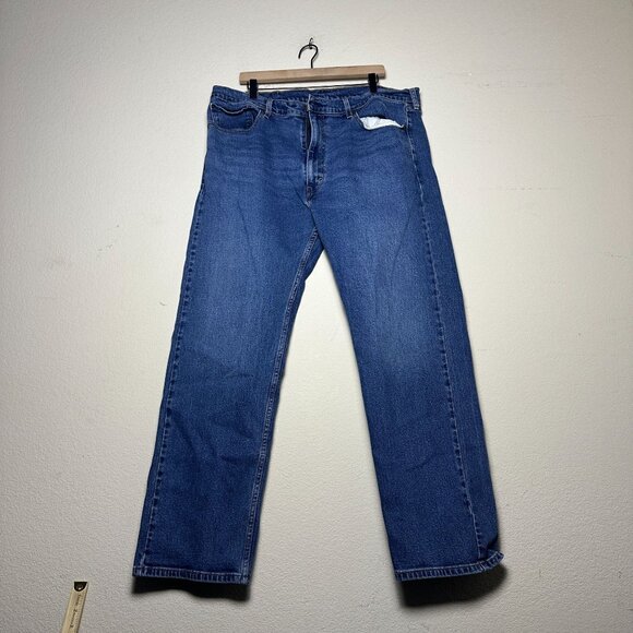 Levi 505 Denim Jean Pant Men 40x32 Blue Straight Bootcut Western Casual Workwear - Picture 1 of 13